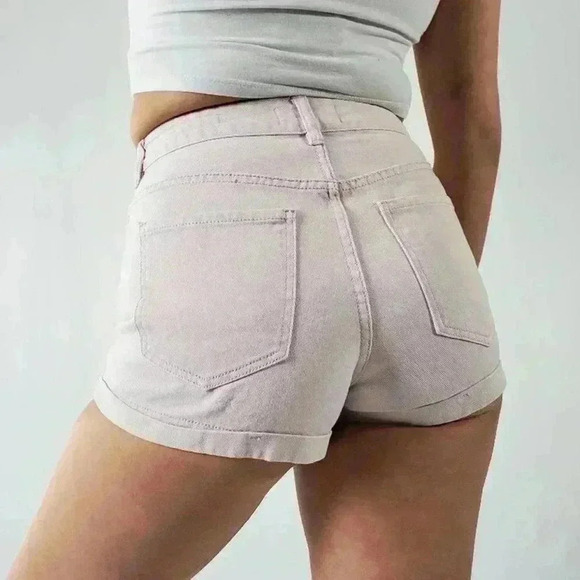 Pacsun Pale Pink High Rise Mom Shorts - 26 - Picture 7 of 9